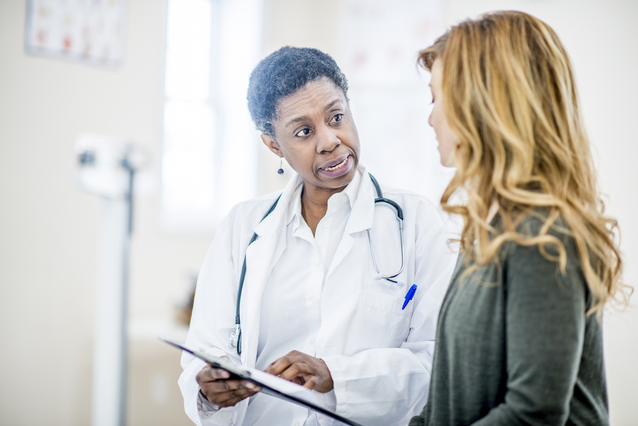 A doctor and patient