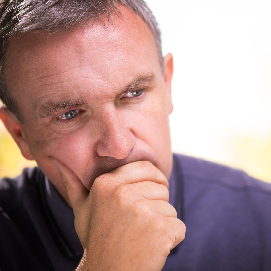 Photo of a depressed man - Cropped