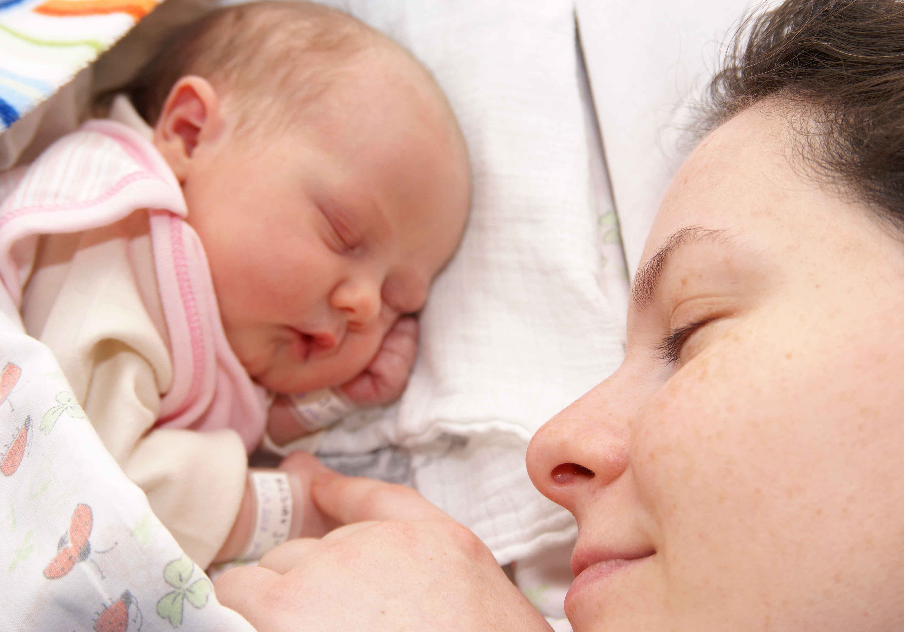 Photo of a baby and mother