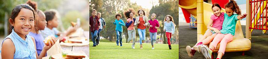 Children having fun outside