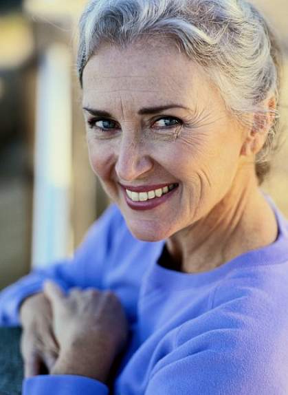 photo of a woman smiling