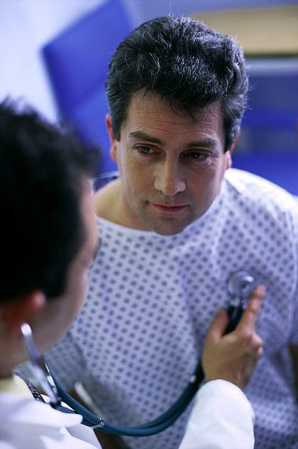 a photo of a man having a consultation with his doctor