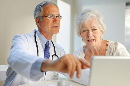 Photo of a doctor with a patient