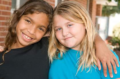 Two adolescent girls.