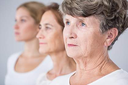 Woman at three different stages of life.