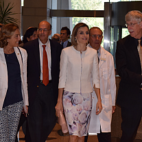 Majesty Queen Letizia of Spain with Dr. Francis Collins and Dr. John Gallin.