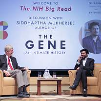 Dr. Siddhartha Mukherjee and NIH Director Dr. Francis Collins 