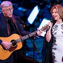 Dr. Francis Collins performs with opera singer Renee Fleming 