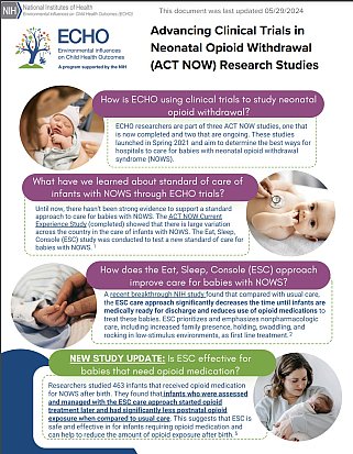 Advancing Clinical Trials in Neonatal Opioid Withdrawal (ACT NOW) Research Studies