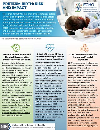 Preterm Birth: Risk and Impact