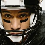 Man in football helmet